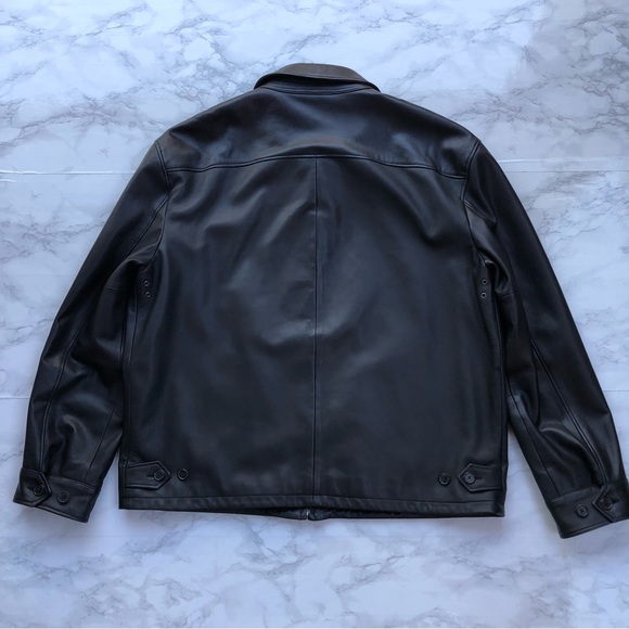 POLO RALPH LAUREN Men's Maxwell Lambskin Leather Jacket Buffalo Plaid Black XXL - Picture 3 of 15